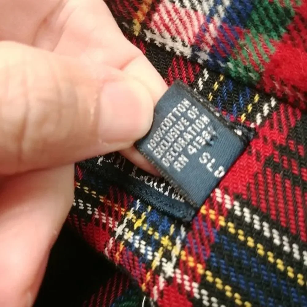 Vintage Polo Plaid‎ Flannel Elbow Patch Shirt